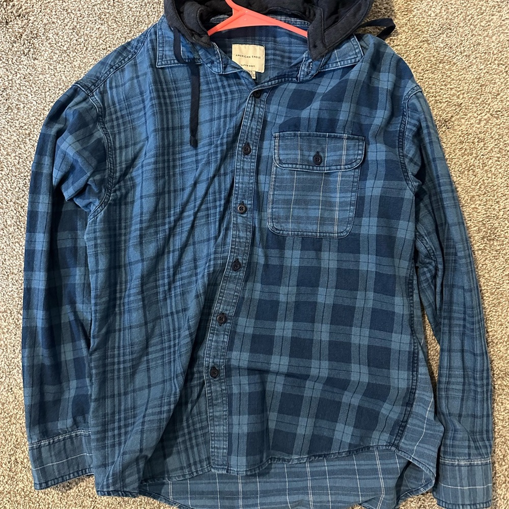 Hooded American Eagle flannel